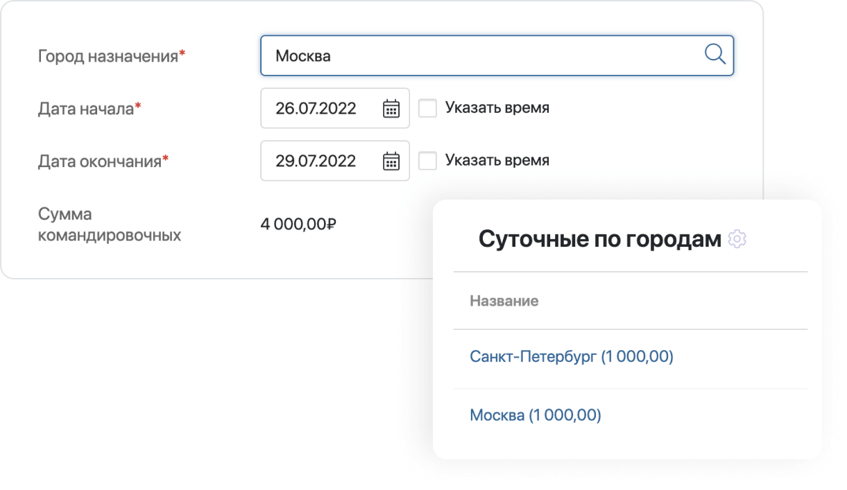 КЭДО — Командировки